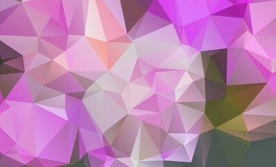 low poly geometric background with abstract pattern made of color light pink shapes