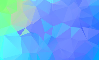 low poly geometric background with abstract pattern made of color light blue shapes