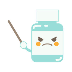 指示棒薬瓶怒る