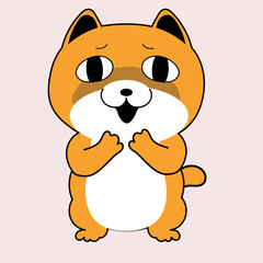 Cute dog drawing cartoon.