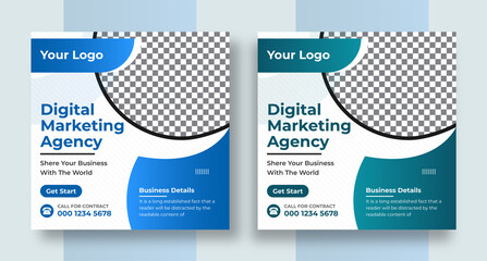 Modern Social square web banner for social media post template design, Facebook Post, Instagram Post template