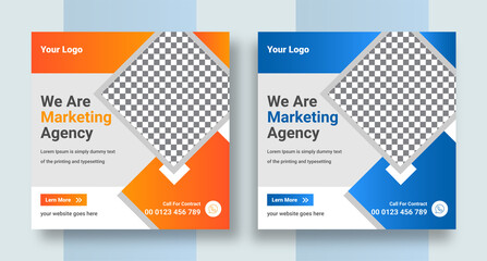 Modern Social square web banner for social media post template design, Facebook Post, Instagram Post template