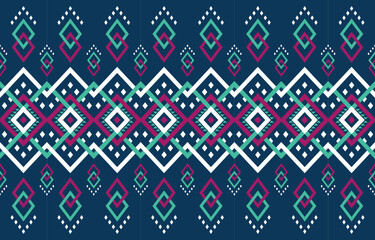 Geometric ethnic seamless pattern tribal traditional. design for background, illustration, wallpaper, fabric, texture, batik, carpet, clothing, embroidery