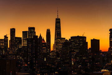 Fototapeta na wymiar NYC Sunset 