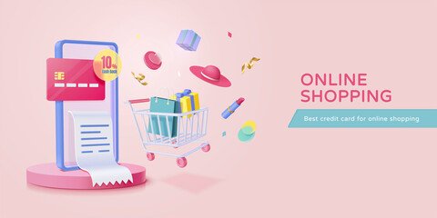 3D credit card reward template