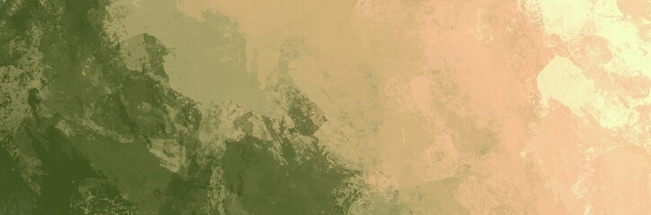 Abstract painting art with green and brown paint brush for presentation, website background, halloween poster, wall decoration, or t-shirt design.