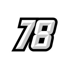 Creative modern logo design racing number 78