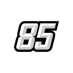 Creative modern logo design racing number 85