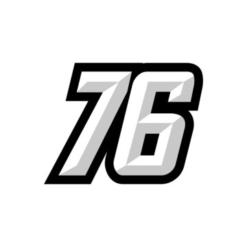 Creative modern logo design racing number 76