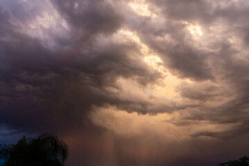 As the rain descends on Southern California.