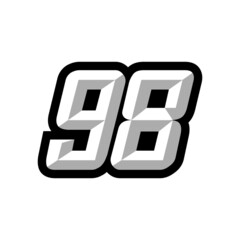 Creative modern logo design racing number 98
