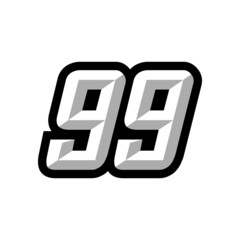 Creative modern logo design racing number 99
