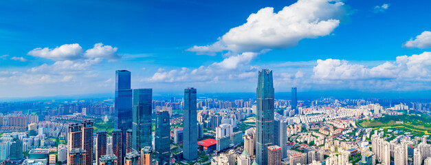Fototapeta premium Urban scenery of CBD in Nanning, Guangxi, China