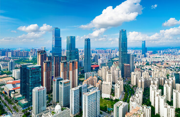 Urban scenery of CBD in Nanning, Guangxi, China