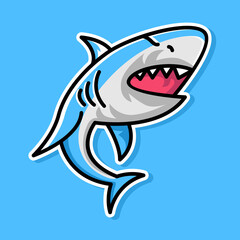 Fototapeta premium shark cartoon design