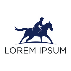 Horse riding logo design