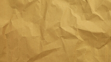 Recycle Paper Texture background. Crumpled Old kraft paper abstract shape background with space Yellow crumpled paper for text high resolution.