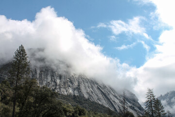 clouds in the mountains