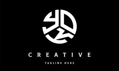 YOK circle three letter logo