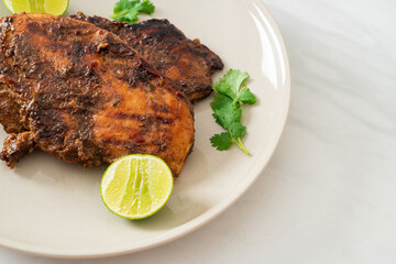 spicy grilled jamaican jerk chicken