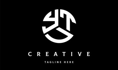 Fototapeta premium YTU circle three letter logo