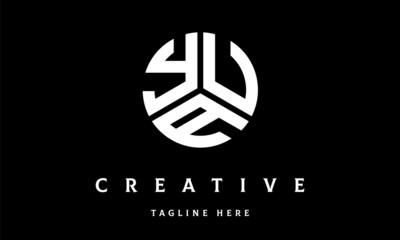 YUA circle three letter logo