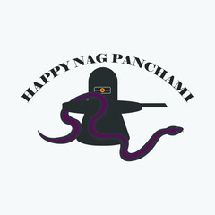 Happy Naag panchami with Snake & shivling