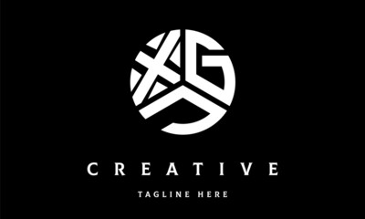 XGJ circle three letter logo