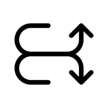 recommend clip art: U turn Outline Vector Icon Design