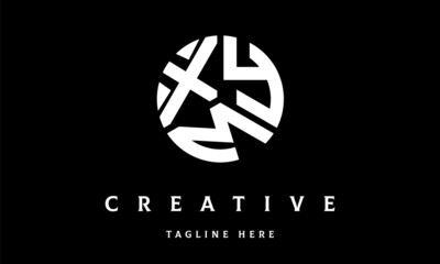 XYM circle three letter logo