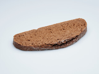 sliced of rye bread isolated on white background