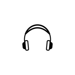 Headphone icon design illustration template vector