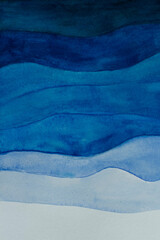 Watercolor blue background, layers of different density.