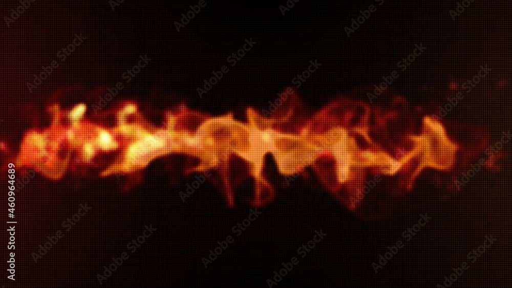 Fototapete Futuristic digitally generated motion graphic particles wave flowing in virtual reality abstract cyber space environment de-focus abstract loop background