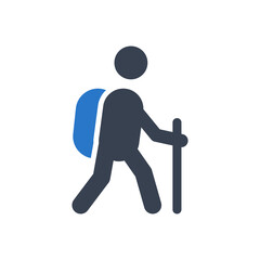 Backpacker icon vector graphic