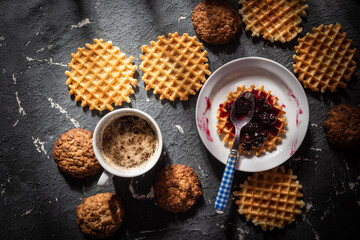 Dark food photo- on a black background