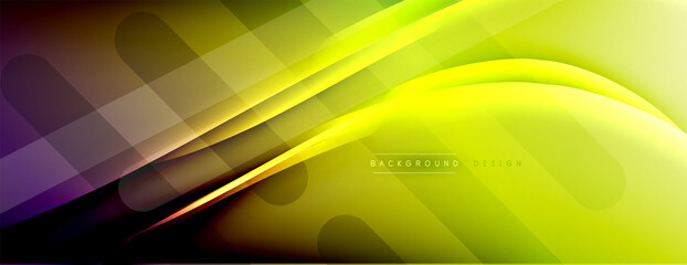 Abstract background. Shadow lines on bright shiny gradient background.
