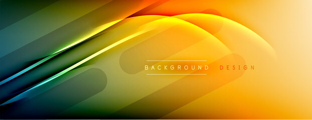Abstract background. Shadow lines on bright shiny gradient background.