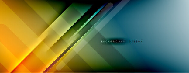 Abstract background. Shadow lines on bright shiny gradient background.