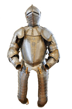 Old decorated knight armor