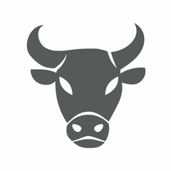 Bull icon on white background