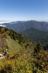 Fototapeta na wymiar 石鎚山（愛媛県）から見た瓶ヶ森