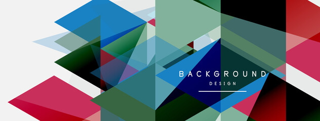 Mosaic triangles geometric background. Techno or business concept, pattern for wallpaper, banner, background, landing page