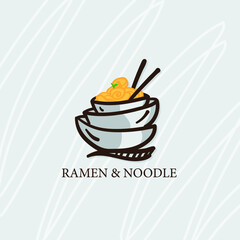 noodle ramen icon logo graphic restaurant