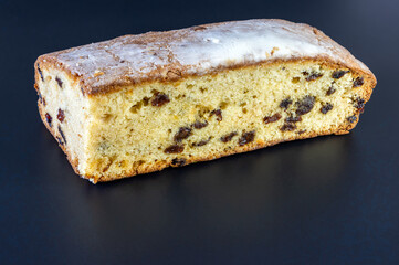 Homemade cupcake pie with raisins
