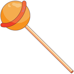 Sweet icon in a flat style, for halloween party or thanksgiving day. Vector illustration