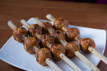 Grilled Thai Fish Cake Street Food