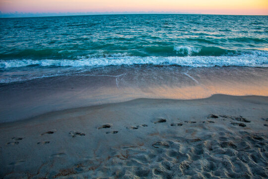 sunset on the beach