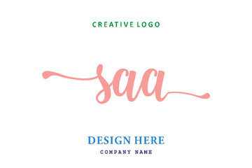 Fototapeta na wymiar SAA lettering logo is simple, easy to understand and authoritative