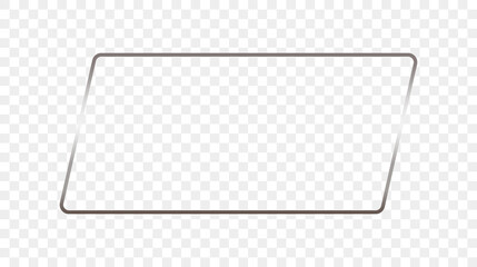 Silver glowing rectangular shape frame